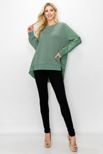 Load image into Gallery viewer, Rheta Top with Pointe Knit &amp; Cotton Poplin