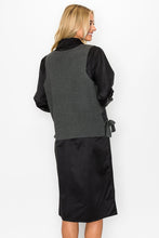 Load image into Gallery viewer, Whema Woven Shirt Dress with Detachable Sweater Knitted Vest