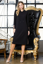 Load image into Gallery viewer, Kylia Crepe Knit Dress with Hoodie