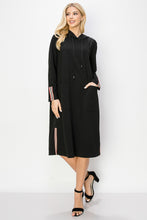 Load image into Gallery viewer, Kylia Crepe Knit Dress with Hoodie