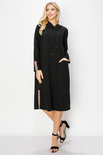 Kylia Crepe Knit Dress with Hoodie