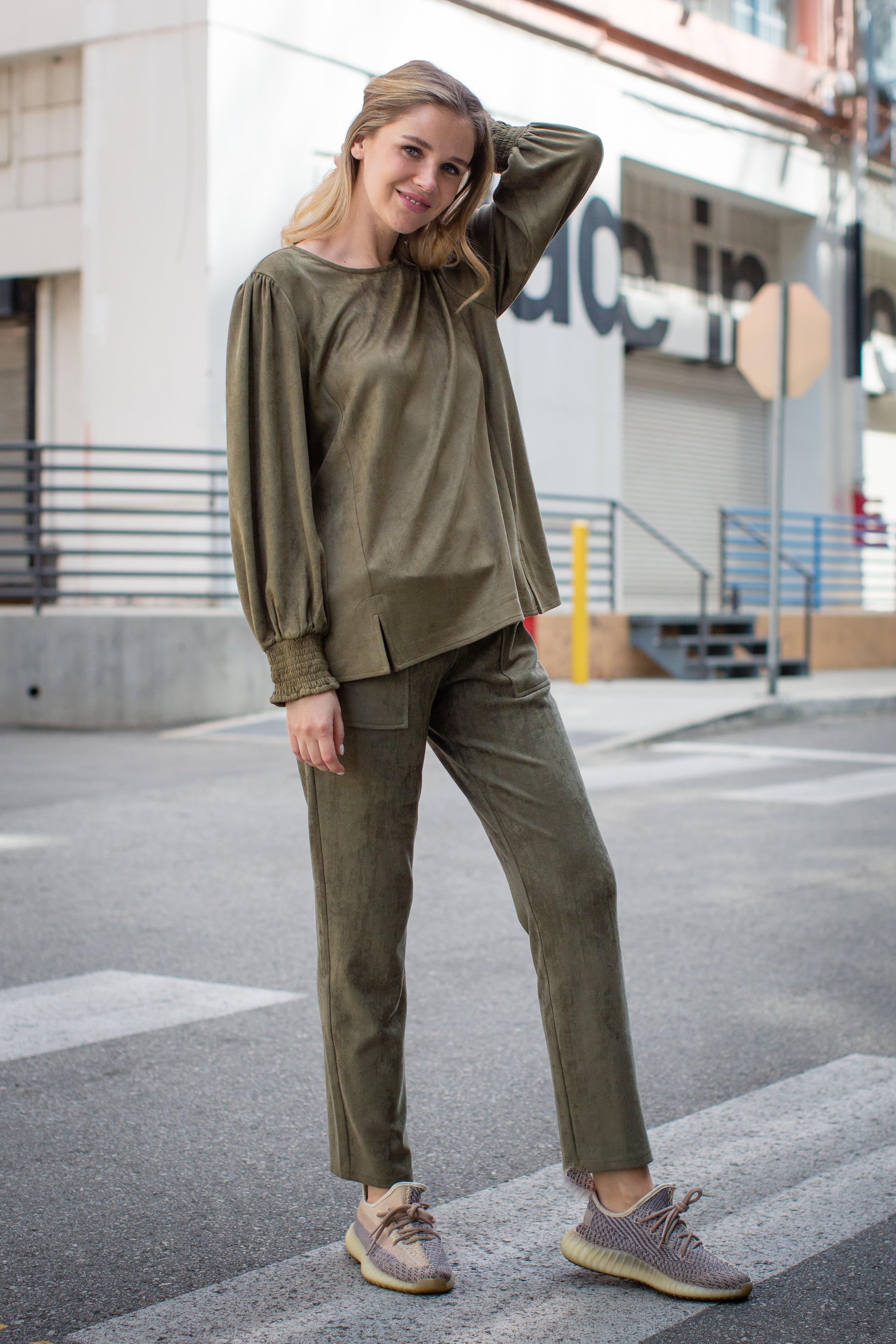 Alora Stretch Suede Top