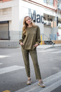 Alora Stretch Suede Top