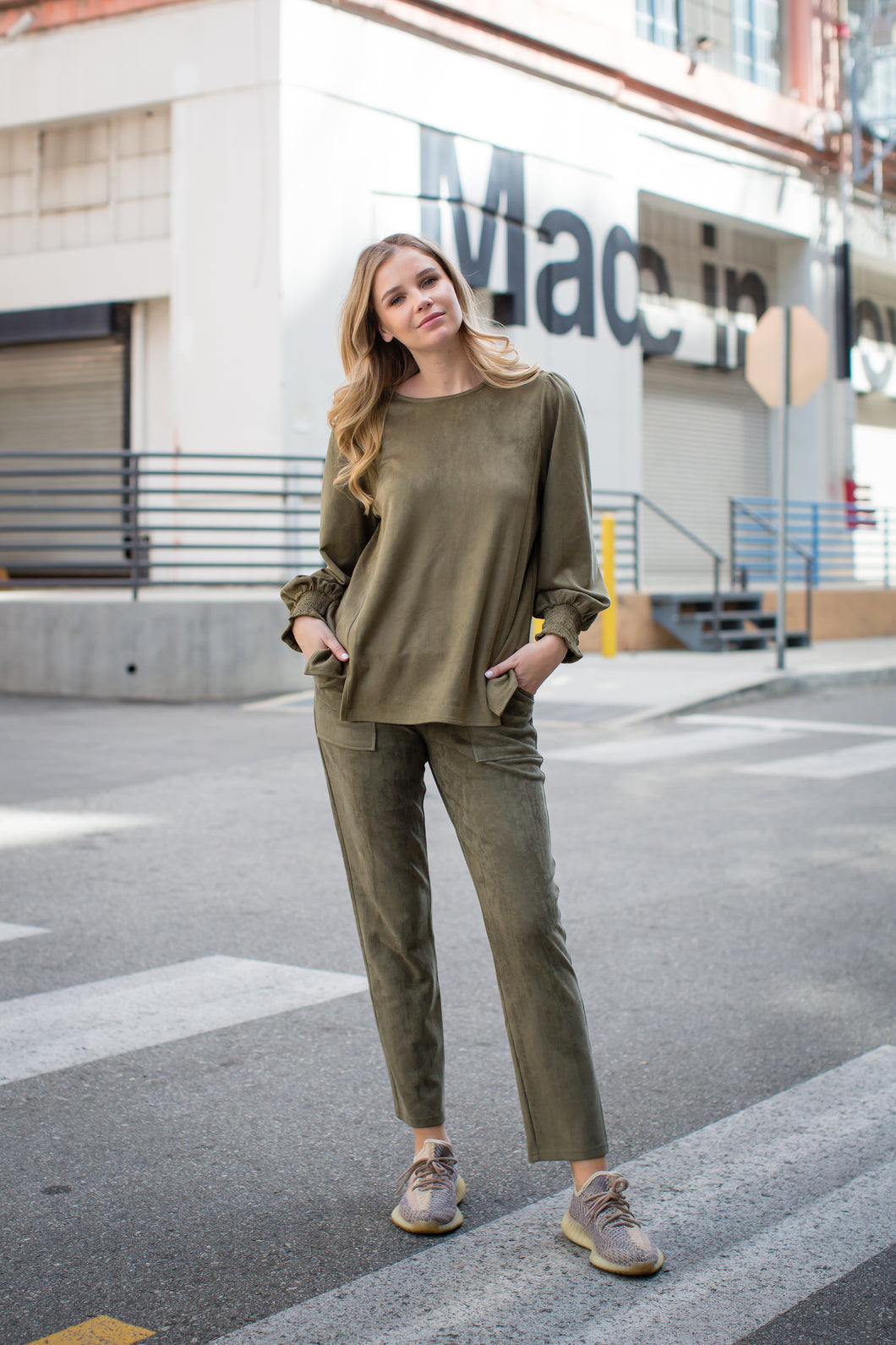 Alora Stretch Suede Top