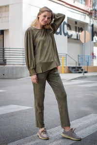 Alora Stretch Suede Top