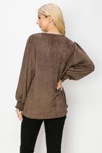 Load image into Gallery viewer, Alora Stretch Suede Top
