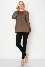 Load image into Gallery viewer, Alora Stretch Suede Top