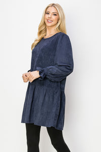 Alize Stretch Suede Tunic Dress