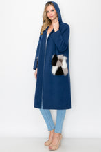 Load image into Gallery viewer, Stella Knitted Sweater Coat with Faux Fur Pockets