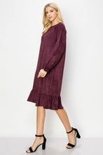 Load image into Gallery viewer, Amal Stretch Suede Dress