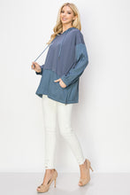 Load image into Gallery viewer, Reinna Pointe Knit Top with Hoodie