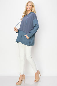 Reinna Pointe Knit Top with Hoodie