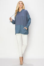 Load image into Gallery viewer, Reinna Pointe Knit Top with Hoodie