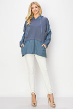 Load image into Gallery viewer, Reinna Pointe Knit Top with Hoodie