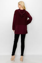 Load image into Gallery viewer, Reinna Pointe Knit Top with Hoodie