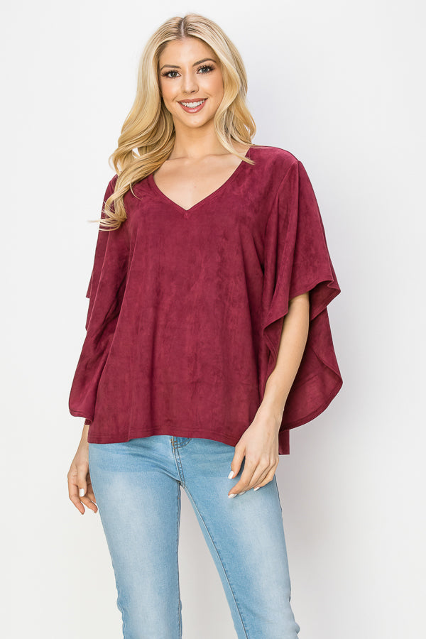 Aeris Stretch Suede Top