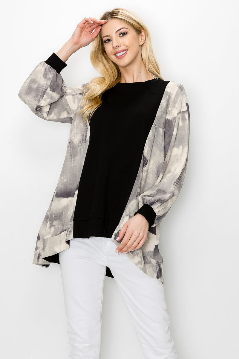 Regina Pointe Knit & Woven Top