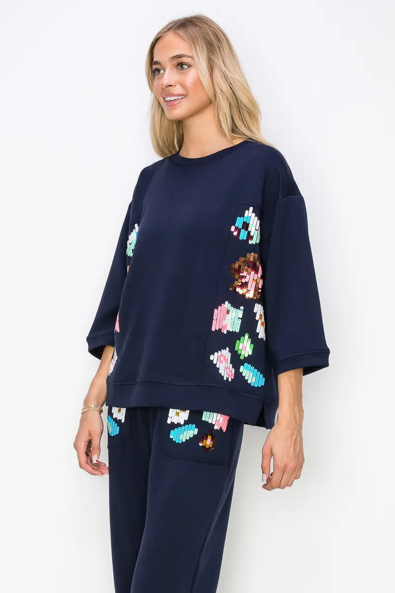 Kourtney Top with Special Sequin