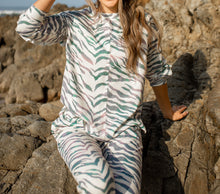 Load image into Gallery viewer, Kacee Knit Zebra Print with Ruffles