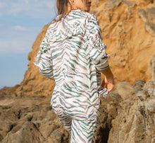 Load image into Gallery viewer, Kacee Knit Zebra Print with Ruffles