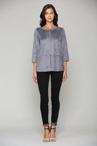 Anita Stretch Suede Top