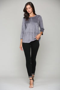 Anita Stretch Suede Top