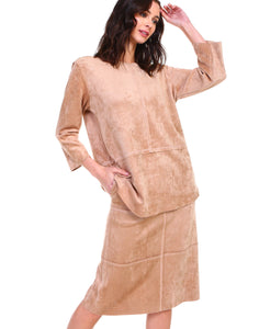 Anita Stretch Suede Top