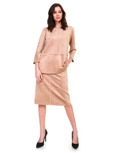 Anita Stretch Suede Top