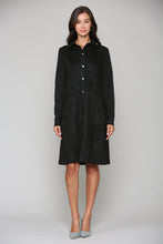 Load image into Gallery viewer, Anne Stretch Suede Shirt Dress