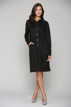 Load image into Gallery viewer, Anne Stretch Suede Shirt Dress