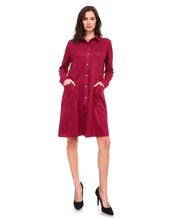 Load image into Gallery viewer, Anne Stretch Suede Shirt Dress