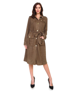 Ariana Suede Trench Coat & Dress