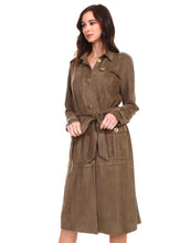 Load image into Gallery viewer, Ariana Suede Trench Coat &amp; Dress
