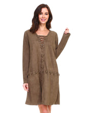 Load image into Gallery viewer, Arica Suede Tunic Dress