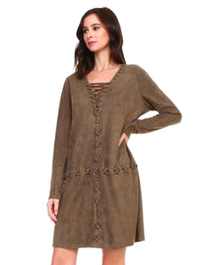 Arica Suede Tunic Dress