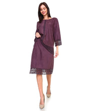 Load image into Gallery viewer, Annette Skirt Stretch Suede with Crochet Lace