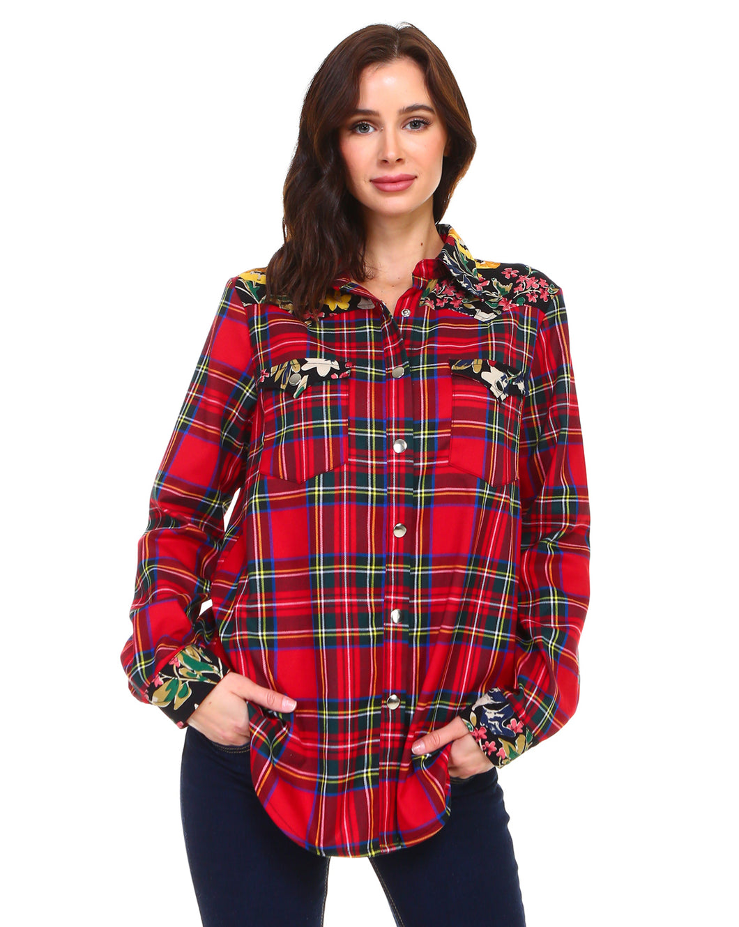 Paige Cotton Plaid Top
