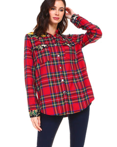 Paige Cotton Plaid Top