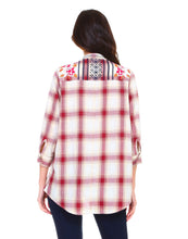 Load image into Gallery viewer, Penelope Cotton Plaid Top with Embroidery