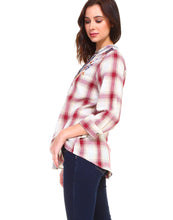 Load image into Gallery viewer, Penelope Cotton Plaid Top with Embroidery
