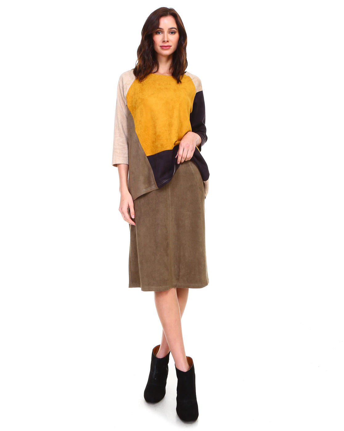 Alexa Stretch Suede Top