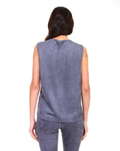 Load image into Gallery viewer, Angelica Suede &amp; Pleather Sleeveless Top
