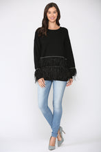 Load image into Gallery viewer, Sally Knitted Sweater with Feathers