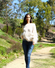 Load image into Gallery viewer, Sally Knitted Sweater with Feathers