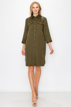 Load image into Gallery viewer, Taylor Tencel Shirt Tunic Dress