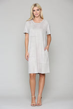 Load image into Gallery viewer, Adelyn Suede Dress with Stitching