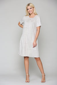Adelyn Suede Dress with Stitching