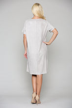 Load image into Gallery viewer, Adelyn Suede Dress with Stitching