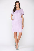 Load image into Gallery viewer, Adelyn Suede Dress with Stitching