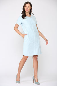 Adelyn Suede Dress with Stitching